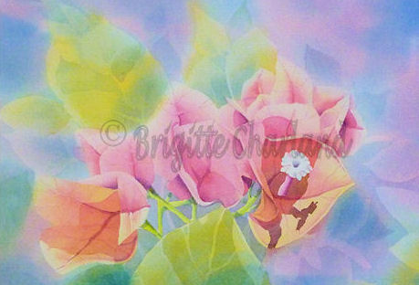 image aquarelle, fleurs, brigitte charland
