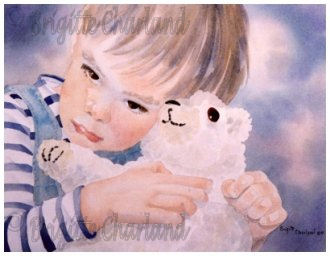 image aquarelle, brigitte charland, portrait