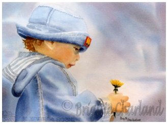 image aquarelle, enfant, brigitte charland