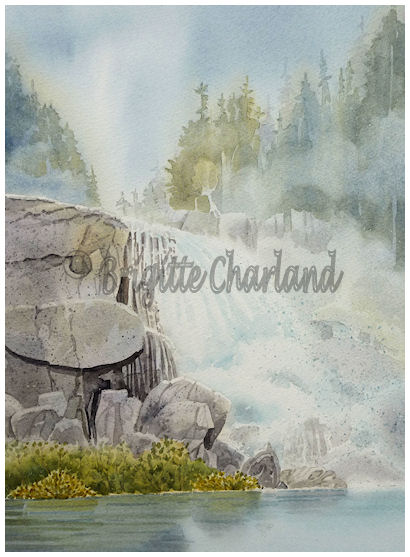 image aquarelle riviere
