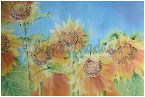 aquarelle tournesols